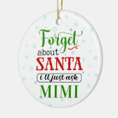 Funny Vergeet MIMI Grandma-kerstversiering Keramisch Ornament (Links)
