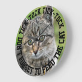 Funny Vergeet niet om de Cat te voeren Grote Klok (Hoek)