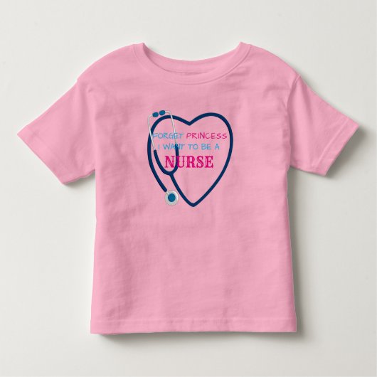 Funny "Vergeet prinses, ik wil een verpleegster wo Kinder Shirts (Voorkant)
