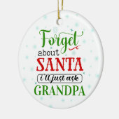 Funny Vergeet Santa GRANDPA kerstversiering Keramisch Ornament (Links)
