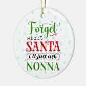 Funny Vergeet Santa NONNA kerstversiering Keramisch Ornament (Links)