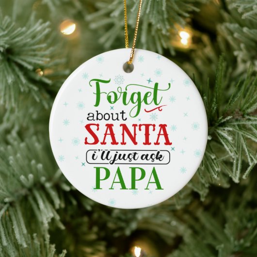 Funny Vergeet Santa PAPA kerstversiering Keramisch Ornament (Boom)