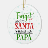 Funny Vergeet Santa PAPA kerstversiering Keramisch Ornament (Links)