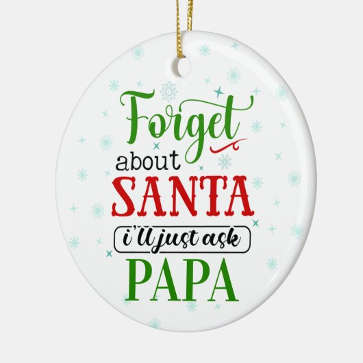 Funny Vergeet Santa PAPA kerstversiering Keramisch Ornament (Links)