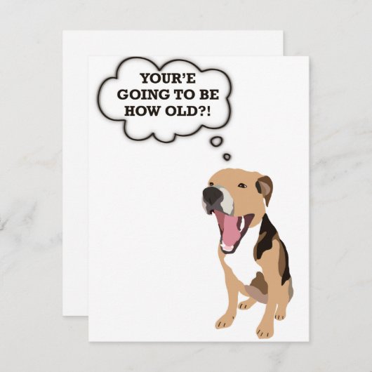 Funny verjaardagskaart feestdagenkaart (Voorkant / Achterkant)