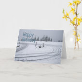 Funny verjaardagskaart kaart (Gele Bloem)