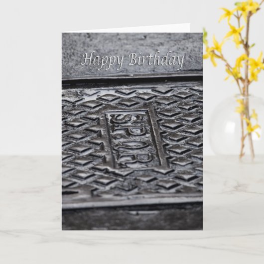 Funny verjaardagskaart kaart (Gele Bloem)