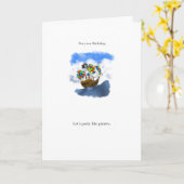 Funny verjaardagskaart kaart (Gele Bloem)