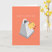 Funny verjaardagskaart kaart (Gele Bloem)