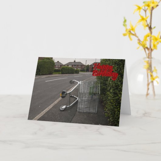 Funny verjaardagskaart kaart (Gele Bloem)