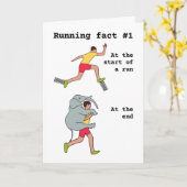Funny verjaardagskaart voor runner kaart (Gele Bloem)