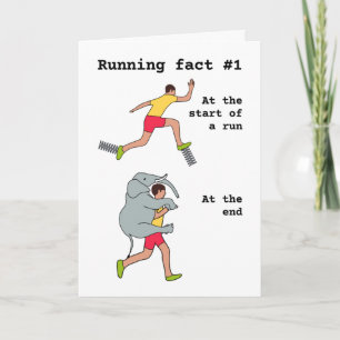 Funny verjaardagskaart voor runner kaart