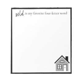 Funny "verkocht is mijn favoriete" Realtor House Notitieblok