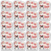 Funny Verlaat een Review Cute Santa Kerstbusiness. Sticker (Voorkant)