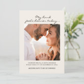 Funny Verloving Foto aankondiging hand Heavier (Staand voorkant)