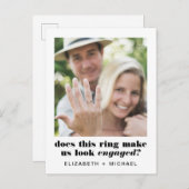 Funny Verloving Foto Aankondigingskaart (Voorkant / Achterkant)