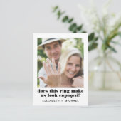 Funny Verloving Foto Aankondigingskaart (Staand voorkant)