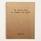 Funny Verover de wereld gepersonaliseerde Planner (Voorkant)