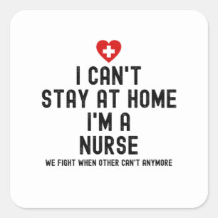 Funny verpleegster gezegde vierkante sticker