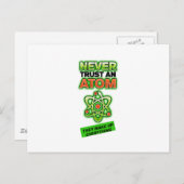 Funny Vertrouw nooit op een Atom Briefkaart (Voorkant / Achterkant)