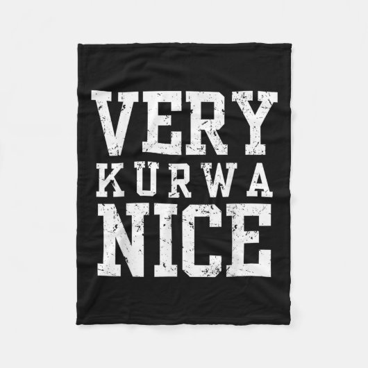 Funny Very Kurwa Nice Lish English Sarcasm Quote M Fleece Deken (Voorkant)