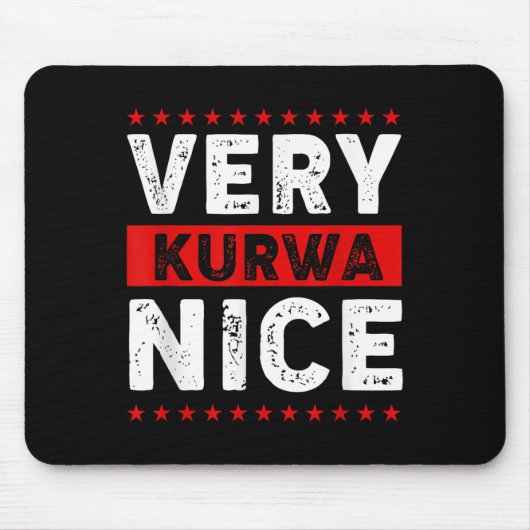 Funny Very Kurwa Nice Lish English Sarcasm Quote M Muismat (Voorkant)