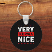 Funny Very Kurwa Nice Lish English Sarcasm Quote M Sleutelhanger (Voorkant)