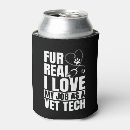 Funny Vet Tech Pun Blikjeskoeler (Blikje Voorkant)