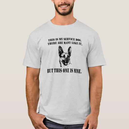 Funny Veteran German Shepherd Service Dog T-shirt (Voorkant)