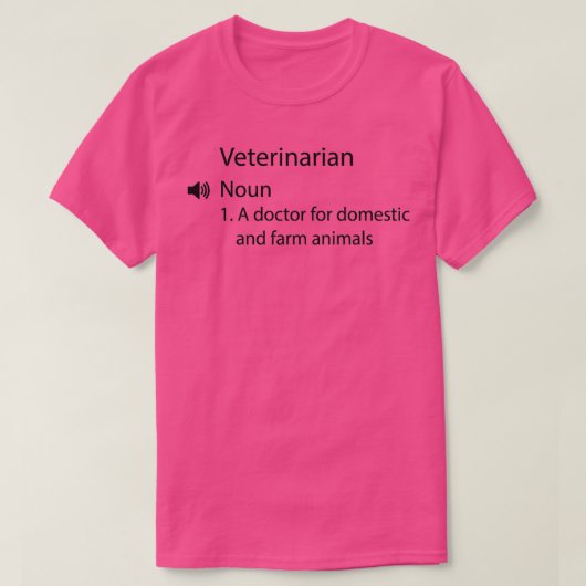 Funny Veterinarian Definition 3 T-shirt (Design voorkant)
