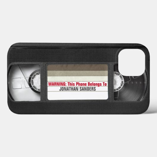 Funny VHS Tape with Name Case-Mate iPhone Case (Achterkant (horizontaal))