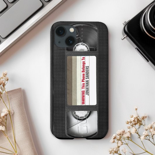 Funny VHS Tape with Name Case-Mate iPhone Case