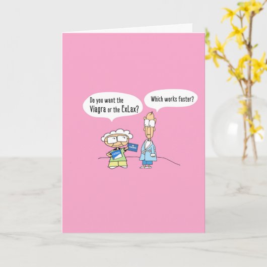 Funny Viagra Valentijn Kaart - 009V (Gele Bloem)