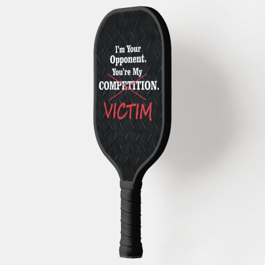 Funny Victim Competition Smack Talk Black Pickleball Paddle (Links)
