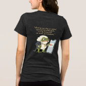 Funny Victorian frogT-Shirt Tri-Blend Shirt (Achterkant)