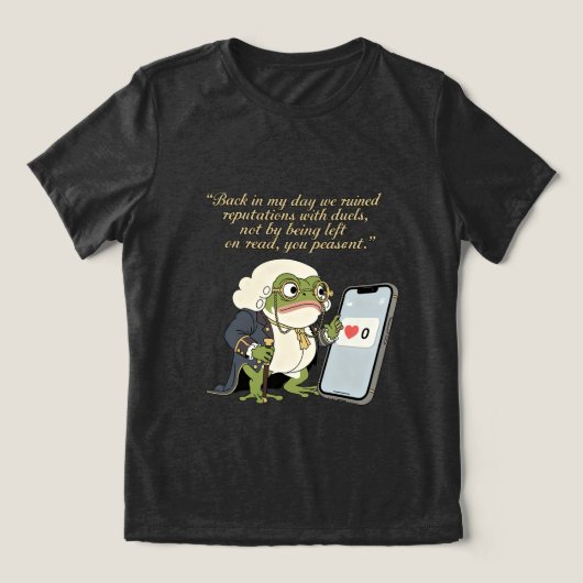 Funny Victorian frogT-Shirt Tri-Blend Shirt (Design voorkant)