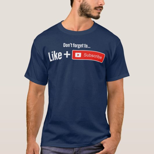 Funny Video Blogger Vlogger Like Subscribe Podcast T-shirt (Voorkant)
