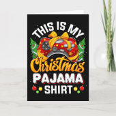 Funny Video Game Controller Christmas Santa Hat Ga Kaart (Voorkant)