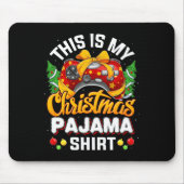 Funny Video Game Controller Christmas Santa Hat Ga Muismat (Voorkant)