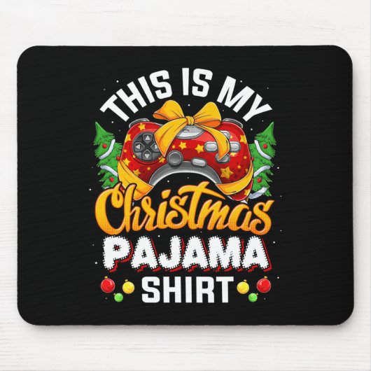 Funny Video Game Controller Christmas Santa Hat Ga Muismat (Voorkant)