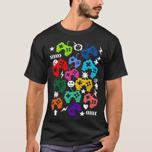 Funny Video Game Controller for Gamers Boys Kids T T-shirt (Voorkant)