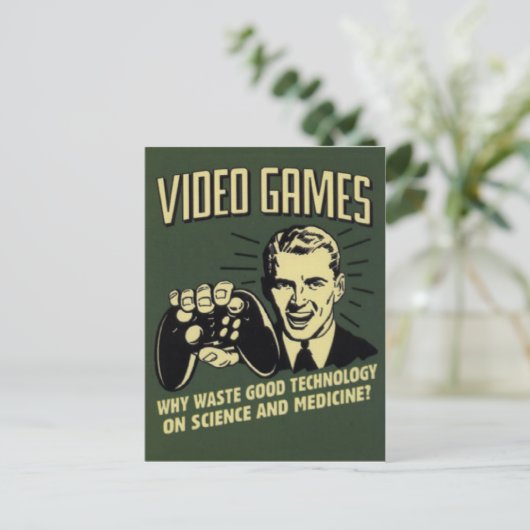 Funny Video Game Gezegde Briefkaart (Staand voorkant)