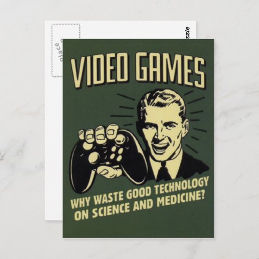 Funny Video Game Gezegde Briefkaart (Voorkant / Achterkant)