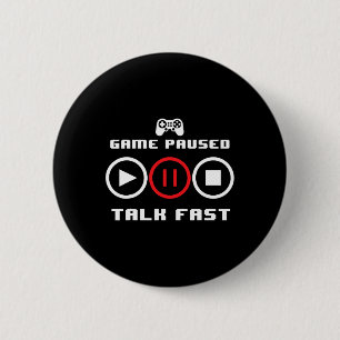 Funny Video Game voor mannen Video Gaming Player Ronde Button 5,7 Cm