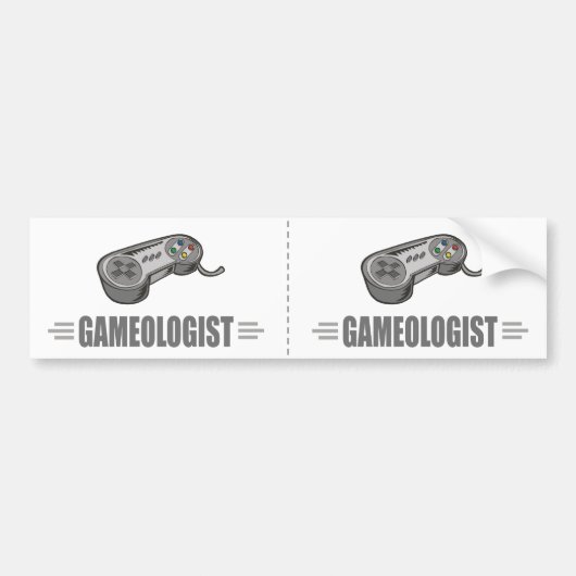 Funny Video Gamer Bumpersticker (Voorkant)