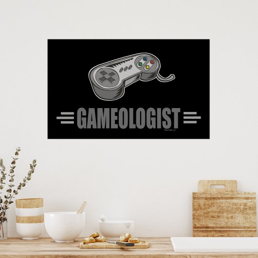Funny Video Gamer Poster (Keuken)