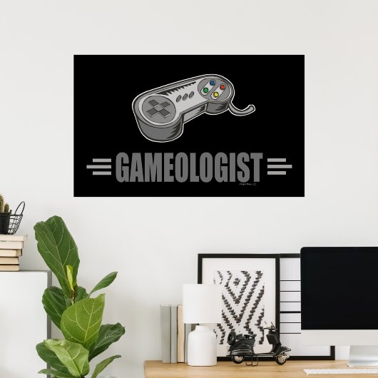 Funny Video Gamer Poster (Thuiskantoor)