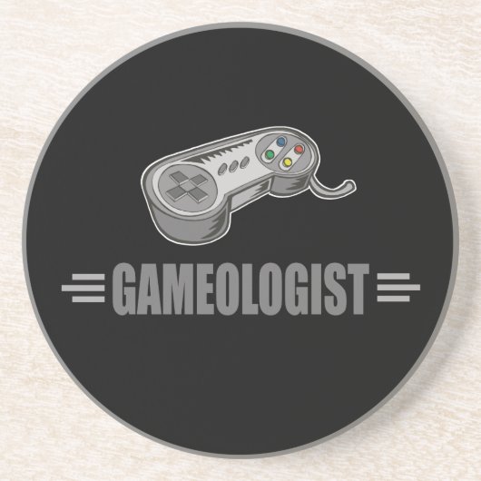 Funny Video Gamer Zandsteen Onderzetter (Voorkant)