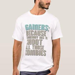Funny Video Gamers Zombies T-Shirt