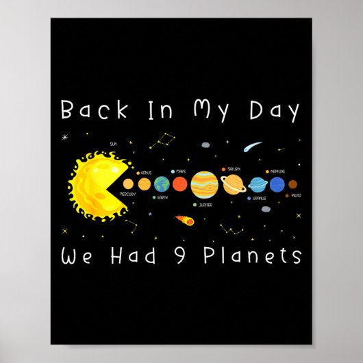 Funny Video Games Back In My Day We Had Nine Plane Poster (Voorkant)